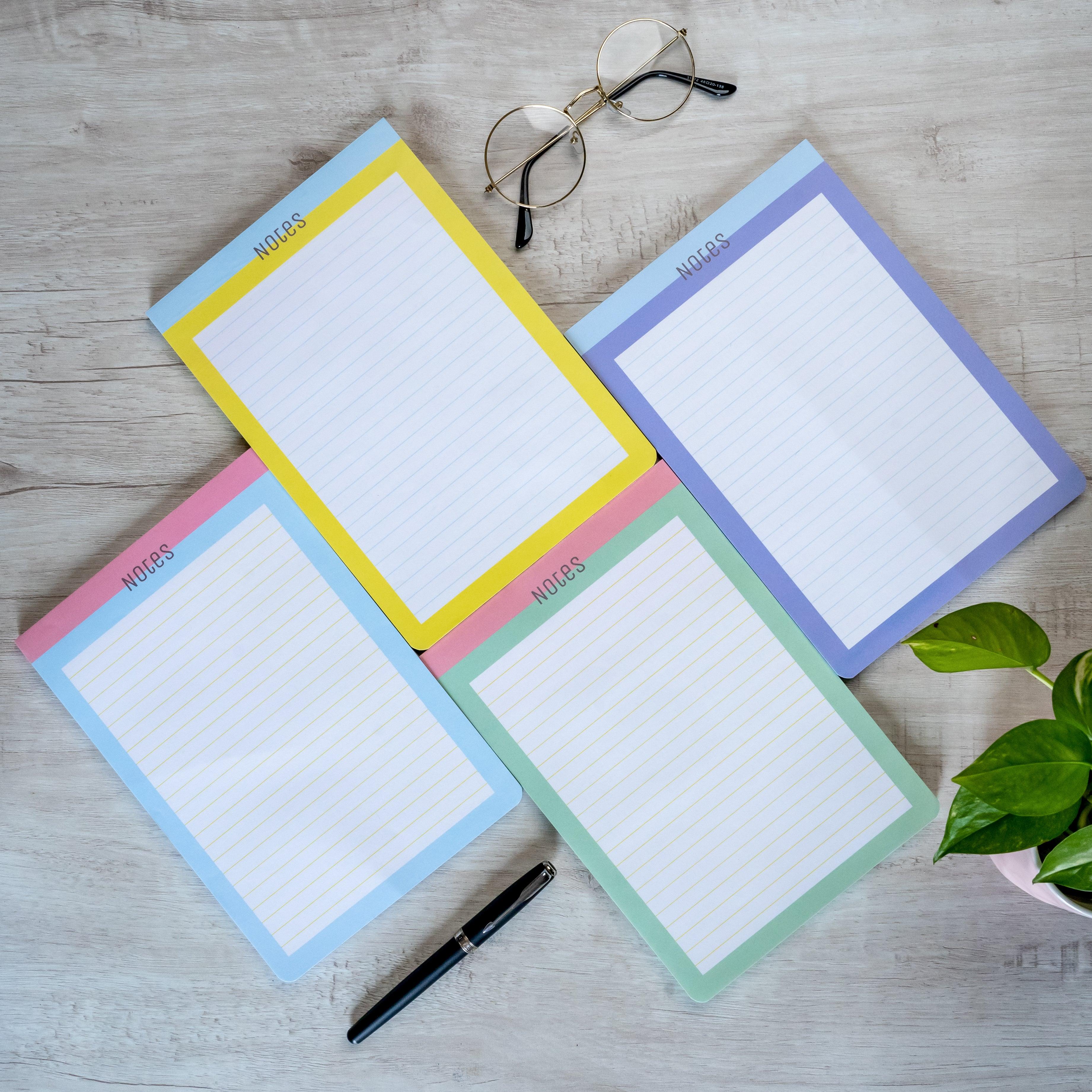 A5 Pastel Notepads - Pack of 4 - 200 sheets